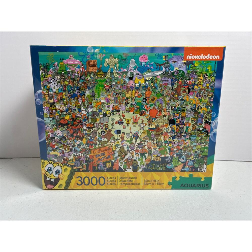 Spongebob Squarepants Bikini Bottom Puzzle 3000 Pieces Aquarius Brand New Sealed